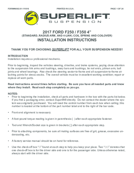 Installation Manual